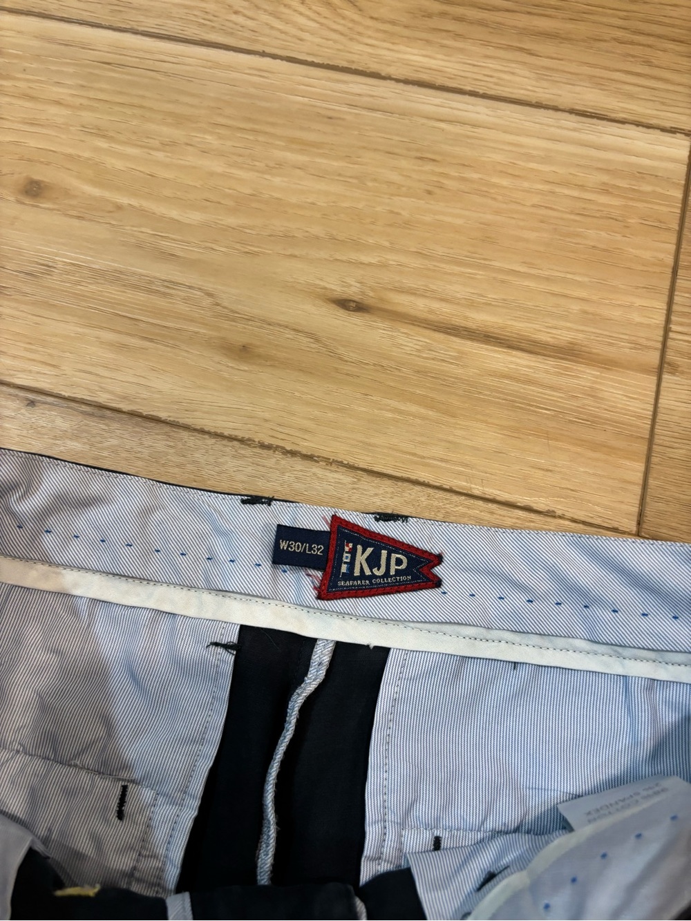 Kiel James Patrick Seafarer Flags Pants 30x32 (31 Act) Navy Blue Chino Prep KJP - Picture 3 of 8
